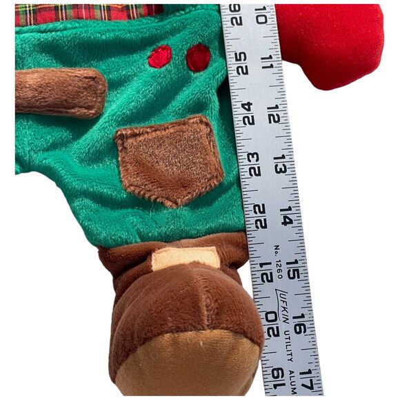 VTG  Christmas Santa Hillbilly Fabric Wall Hanging Country Folk Art Cottage 19" - Picture 13 of 14